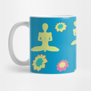 Lotus and Yoga pose Mug